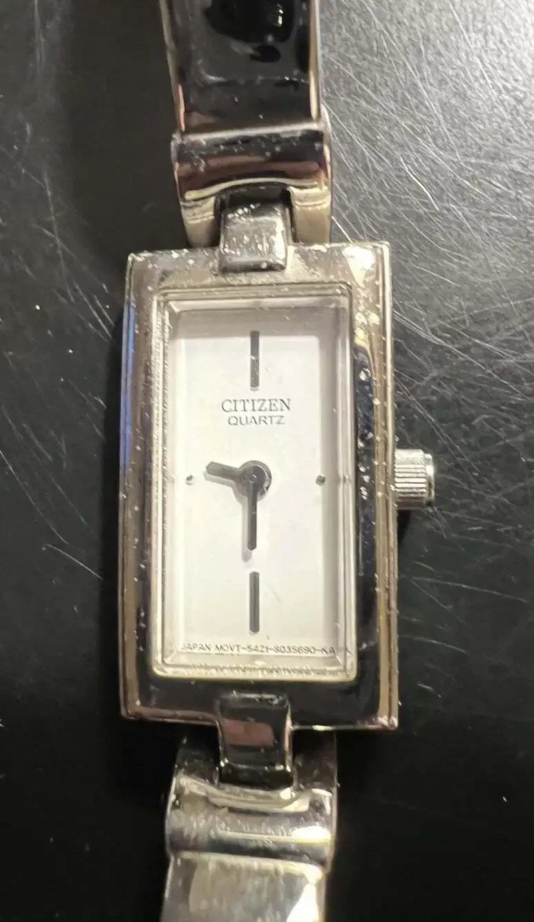 VTG Citizens Quartz Womens Bracelet Watch White Dial Stainless Steel New Battery